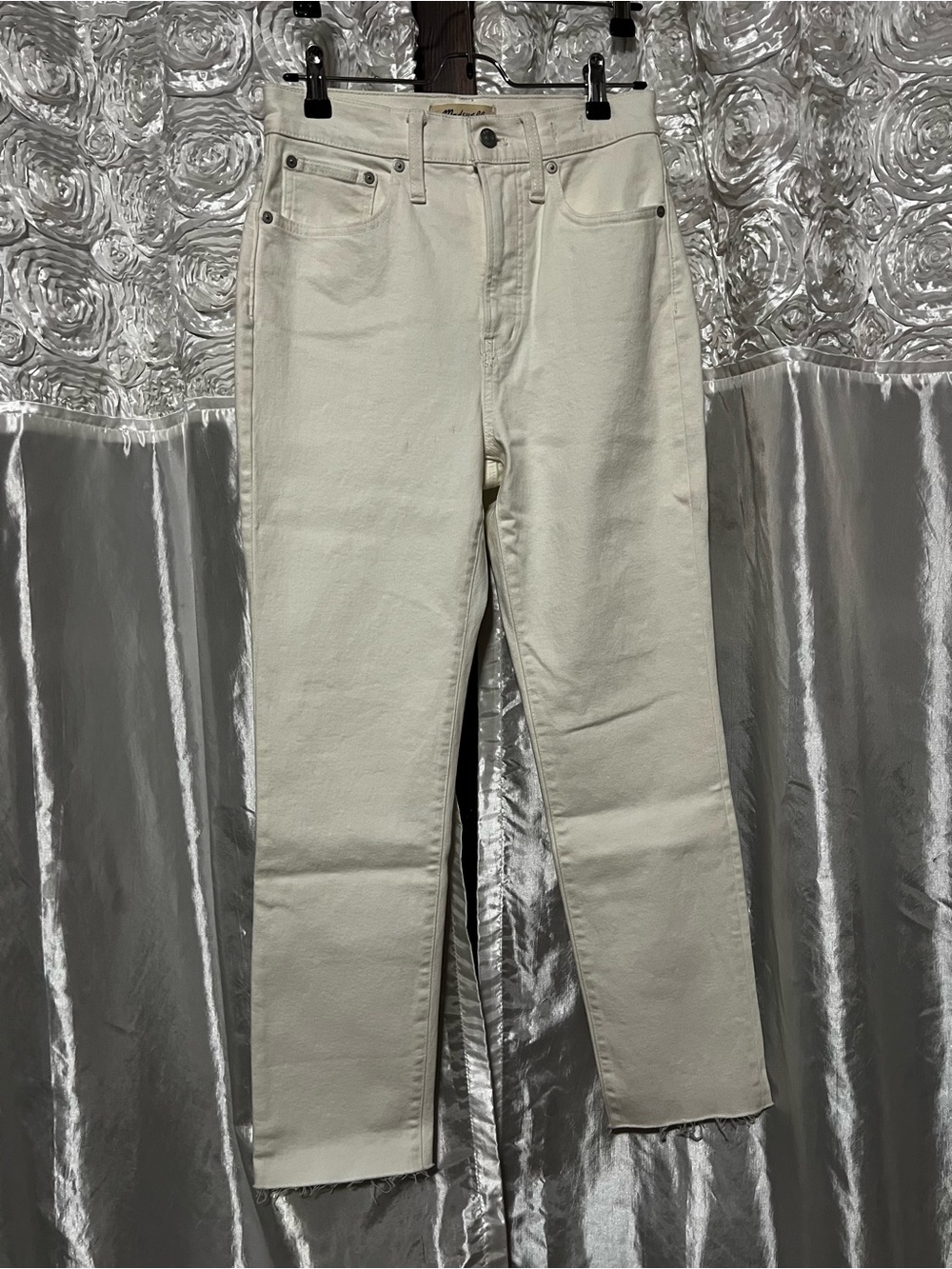 Madewell Off-White Straight-Leg Jeans